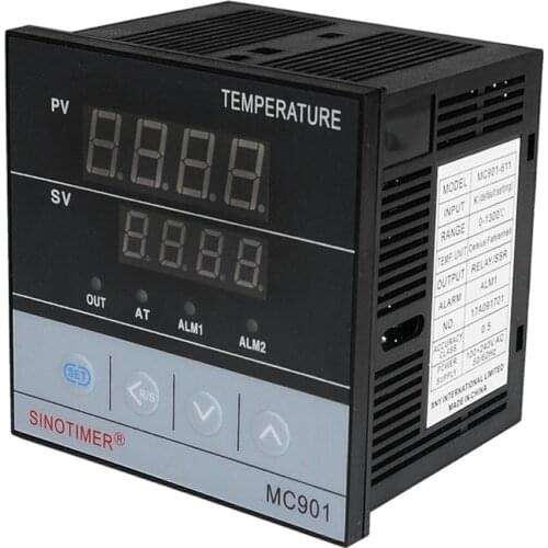 MC901 Digital Waterproof PID Temperature Controller K Type PT100 Sensor Input Relay SSR Output 85-265V
