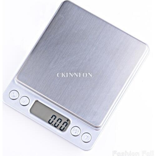 DHL 100PCS 500g/0.01g High Precision Weight Digital Pocket Electronic Balance Jewelry Scale (Color: Silver)