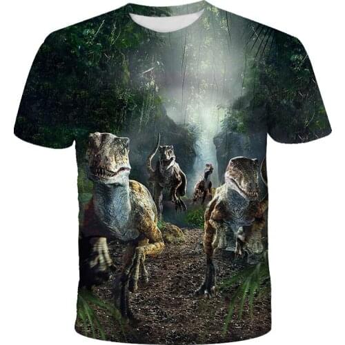 3D Print Dino Men/women tshirt Jurassic World Boy Girl Cool Short sleeve summer fashion T shirt brand design Funny shirt 5x'l