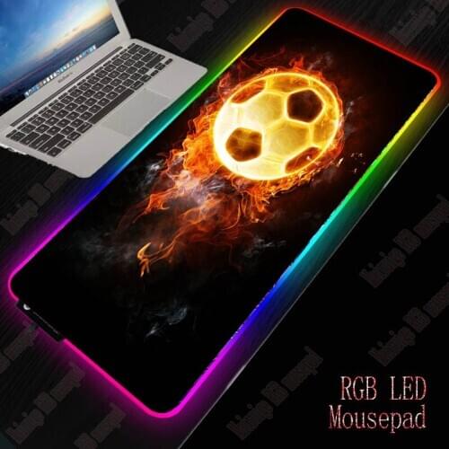 Football Playground DIY Mouse Pad Logo Design RGB Mat LED Mousepad Large Gaming Play Mats Cool Carpet 400x900x4 XXL Tapis Souris