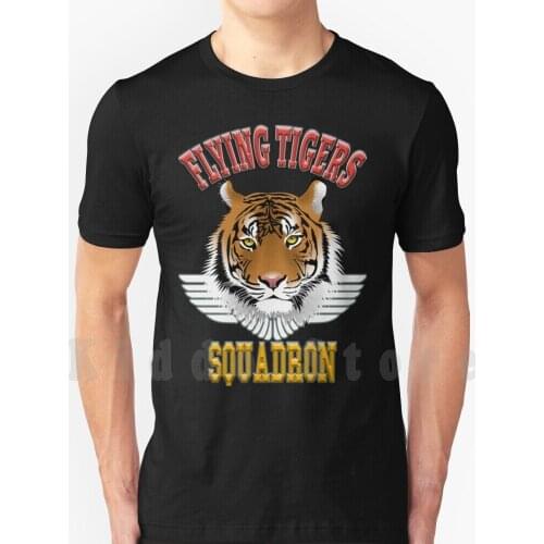 Flying Tiger Squadron-Air Force Merchandise T Shirt Men Cotton Cotton S-6xl Flying Tigers World War 2 Pilot Airplane Wwii