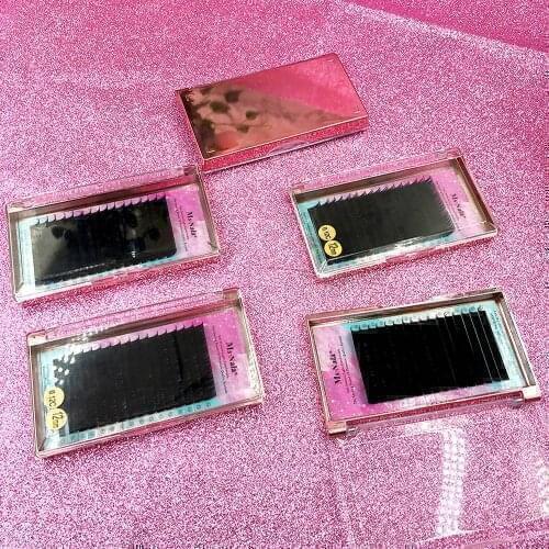 MsNala Eyelashes Extension Silk Fiber Individual False Eyelash Extensions Classic Natural Mink Lashes Extension Russian Lashes