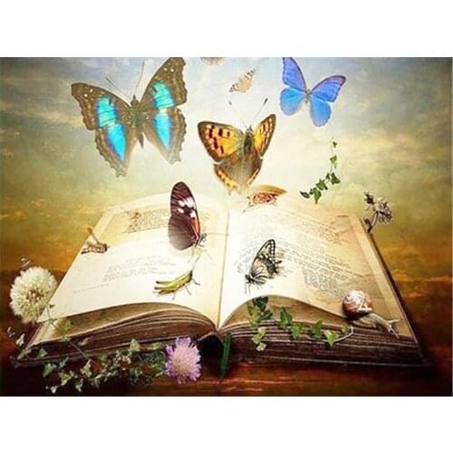 Animal Butterfly Flower DIY Cross Stitch 11CT Embroidery Kits Needlework Craft Set Printed Canvas Cotton Thread Home Design