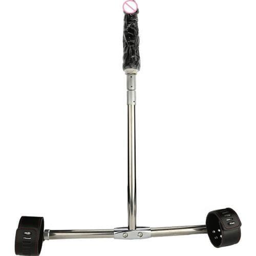 New Stainless Steel Open Leg Spreader Bar Device Bdsm Sex Slave Bondage Restraints with Dildo Adult Games Sex Tools for Sale