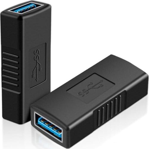 USB 3.0 Type A Female to A Female Connector Adapter USB3.0 AF to AF Coupler F/F Gender Changer Extender Converter for Laptop