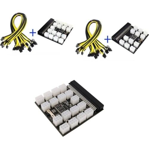 Fully Compatible Upgrade Model Server Power Supply 64pin To 6pin Graphics Card Power Board 12v 17/12 Port Power Display