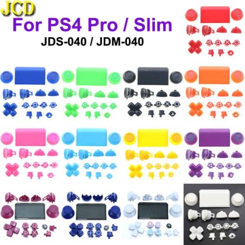 JCD 1Set Plastic Full Set Joysticks D-pad R1 L1 R2 L2 Direction Key AB XY Buttons For Sony PS4 Pro JDS 040 JDM 040 Controllers