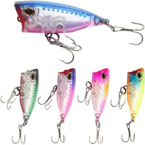 1Pcs Mini Popper Fishing Lures Topwater Trolling Wobbler 4cm/3.3g Artificial Hard Bait Crankbait Peche Bass Carp Fishing Tackle
