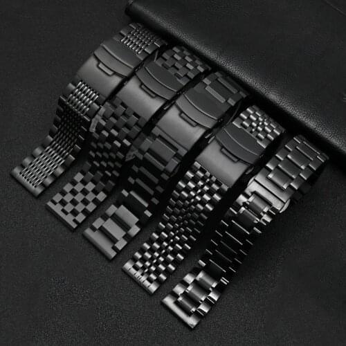 Stainless Steel Solid Metal Men Women Watchband Bracelet For Panerai Omega Rolex Hamilton Watch Strap 20mm 22mm Wrist Band