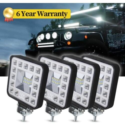 LED Work Light 69 watts DC 12 and 24 Volts Universal 6500K White Spot Flood Car Beam for FSO Truck Auto 4x4 4WD