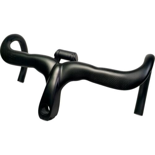 THRUST Carbon Fibre Road Bicycle Handlebar 3k Matte Width 400 420 440 mm Stem 100 110 120 mm Carbon Bike Handlebar Black