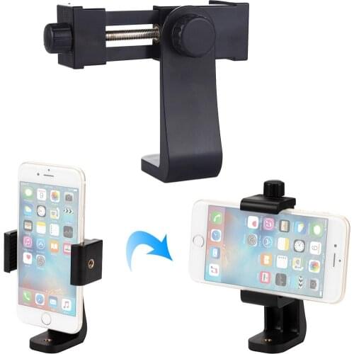 Universal Smartphone Tripod Mount Phone Holder Adapter 360° Rotatable Clamp Stand Monopod Selfie Adjustable Clip