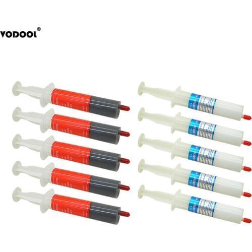 VODOOL 5Pcs/Lot 30g Grey/White Thermal Grease Paste Compound Cooling Silicone For Computer CPU GPU Heat Sink Fan Thermal Plaster