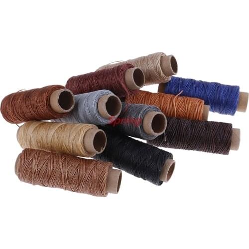 Popular 50m/Roll DIY Waxed Sewing Thread For Leather Shoe Hand Stitching Crafts Tool Hand Stitching For Leather Sewing Thread