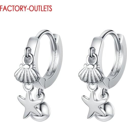 New Fashion Style Genuine 925 Sterling Silver Hoop Earrings Sweet Multiple Models Options For Girls Birthday Gift