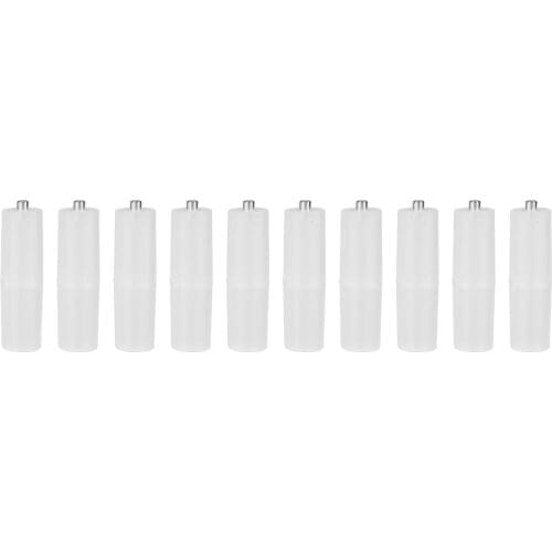 10Pcs AAA To AA Size Replacement Cell Battery Converter Adapter Transparent Batteries Holder Case Switcher Converters