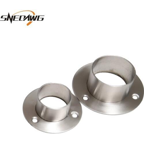 2pcs 38mm/51mm Flange Bracket Hanging Clothes Rod Seat Hanger Pipe Bracket Stainless Steel Closet Rod Flange Pipe Bracket