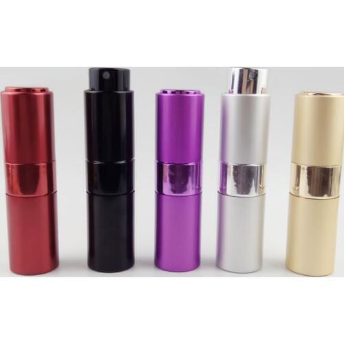 5ml Twist Mini Portable Aluminum Refillable Perfume Bottle Travel Spray Empty Cosmetic Containers LX4167