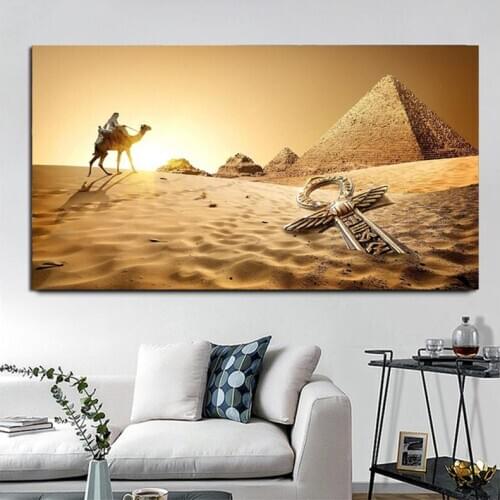5D Diy Diamond Embroidery Egyptian pyramid camel Full Square round drill Cross Stitch ChristmasGift Handmade Wall StickerZP-3476