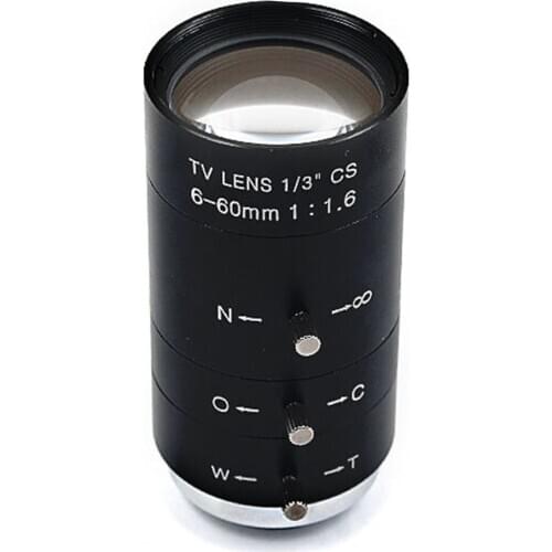 6-60mm manual 10x zoom CS interface lens camera bolt camera infrared night vision industrial camera lens