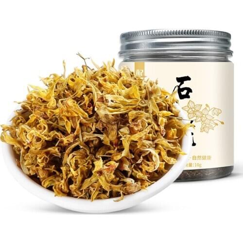 Free shipping 10g/can*2 cans Qilixiang Huoshan Dendrobium scented tea Fengdou dried scented tea Huoshan Dendrobium scented tea