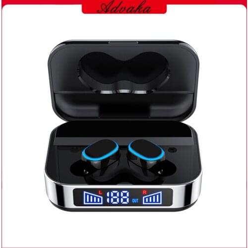 Advaka BT 5.0 Earphones Wireless Headphone Sports Waterproof Earbuds Headsets With Charging Box For Xiaomi IPhone Android