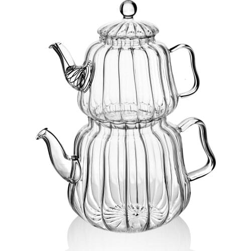 Glass Teapot Heat Resistant Turkish Tea Teapot Large Glass Teapot Herbal Tea Teapot Five Tea British Tea Set