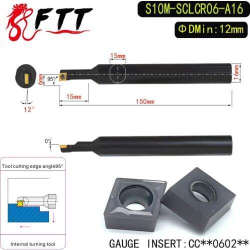 S10M-SCLCR06-A16 95 Degrees Internal Turning Tool Holder For CCMT060204 CCMT060208 Insert Internal Boring Bar Lathe Machine