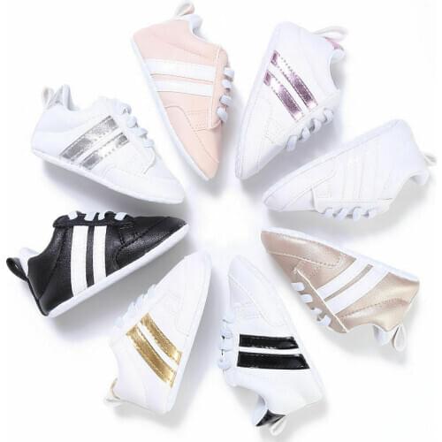Baby Boy Girl Unisex Fashion Casual Shoes Sport Sneakers 0-18M Newborn Infant Toddler Crib Shoes Lace Up Anti Slip First Walkers