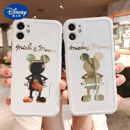 Disney for IPhone11Pro Max / 11 / 11Pro / X / XS /XSMax/ 7Plus / 8Plus /7 / 8 / SE2 Cartoon Bronzing Mickey Mouse Phone Case