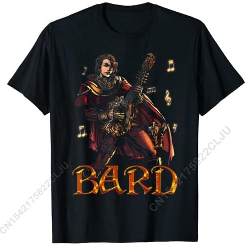 Elven Bard Musician Cosplay RPG Awesome Gamers Graphic T-Shirt Summer T Shirt For Men Cotton Tops Shirts Birthday Funky