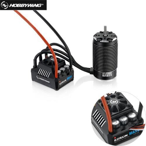HobbyWing EZRUN-SL 4985 1650KV /5687SL 1100KV Sensorless Brushless 4-pole Motor with MAX6 160A ESC waterproof for 1/6 1/7 RC car