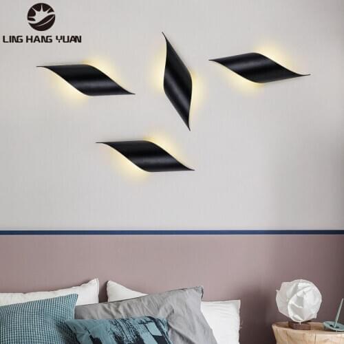 Art Decoration Modern Led Wall Light 6W Sonces Wall Lamp Black&White Bathroom Lamp For Living room Corridor Light Bedside Lights
