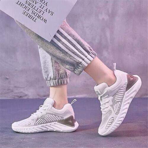 Summer New Casual Platform Sneakers Womens Lace-Up Breathable Mesh Vulcanize Shoes Back To School Students Wild Flat Shoes Women