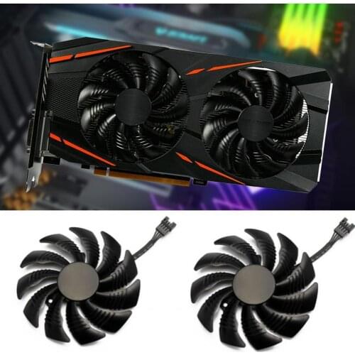 1/2 Pcs T129215SU Cooling Fan Quick Cooling Easy Installation ABS 85mm 4Pin Low Noise Graphics Card Heatsink Cooler