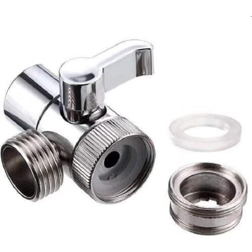 Switch Faucet Adapter 3 Way Tee Connector Shower Head Diverter Valve Home Improvement Shower Faucets Water Separator