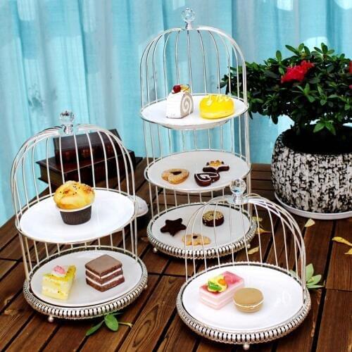 Nordic dessert tray, multi-layer fruit basket, fruit tray ceramics tray, birthday cake dessert rack for wedding decoration