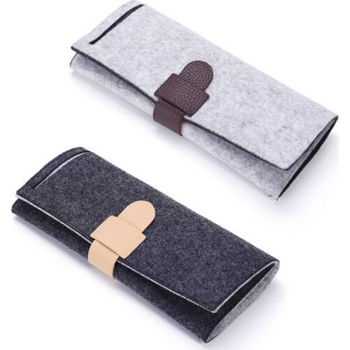 Portable Roll-up Felt Jewelry Roll Storage Bag Folding Travel Earrings Necklaces Bracelets Rings Container Jewelry Organizer