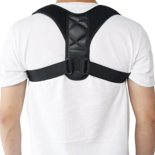 Adjustable Leather Sheet Support Strap Cloth Double Tension Back Posture Correction Anti-humpback Clavicle