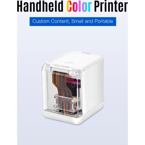 MBrush Handheld Printer Portable Mini Inkjet Printer Color Barcode Printer 1200dpi with Ink Cartridge APP for Customized Text