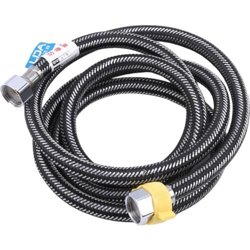 Shower Hose Stainless Steel Faucet Water Plumbing Pipe Hoses Bathroom Kitchen Sink Hot Cold Water Inlet Hose 0.5m 1m 1.5m 2m
