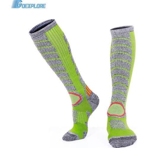Goexplore 3 pairs/lot Men Winter Warm Thermal Ski Socks Thick Cotton Sports Snowboard Cycling Skiing Soccer Warmers Socks
