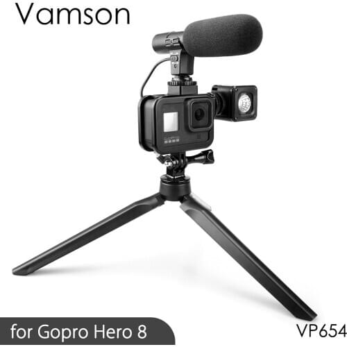 Vamson for Go Pro Hero 8 Black metal frame Protective Lens Case Sports Camera Accessories for go pro hero 8 VP654