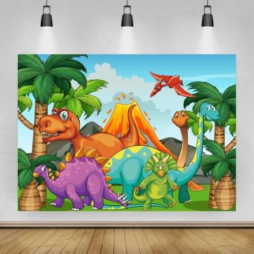 Jurassic Dinosaur Painted Portrait Photography Background Birthday Party Family Activities Decors Vinyl Backdrop Studio Props