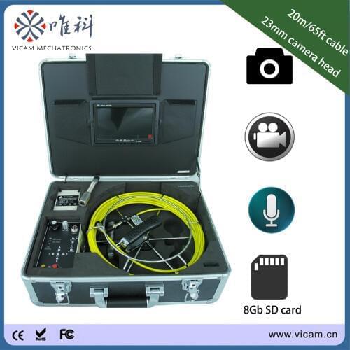 40M Drain Sewer Waterproof Camera Pipe Pipeline Snake Inspection System with DVR recroding function and 23mm camera head
