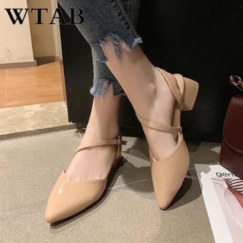 WTAB new summer mid-heel shoes women sandals 2019 casual fashion Korean chaussures female sandals platform feminina sandalias