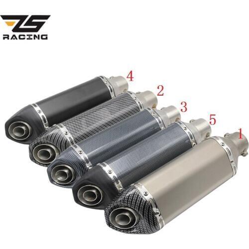ZS Racing Motorcycle 51mm AK Exhaust Modified Scooter Exhaust Muffle With DB Killer For GY6 CRF 230 MSX 125 ATV Dirt Bike