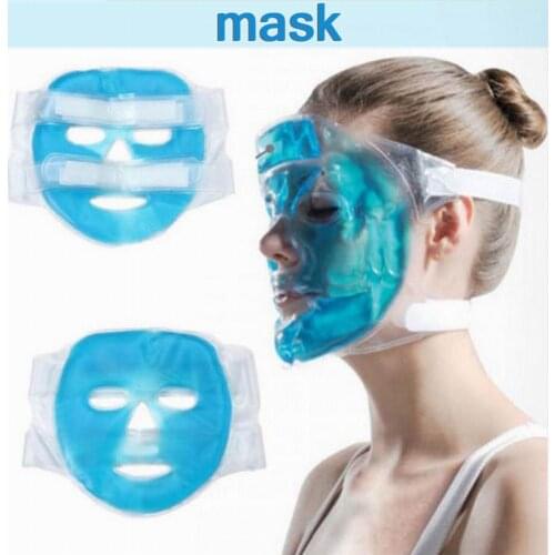 1Pc Gel Facial Mask Hot Cold Compress Pack Reusable Gel Face Mask for Puffy Eyes, Migraines, Inflamed Skin