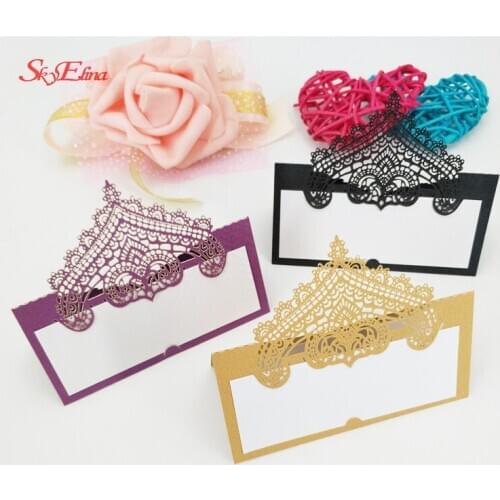 10pcs Laser Cut Baby Shower Birthday Party Table Name Place Cards Table cards Wedding Invitations Table Party Decoration 6Z