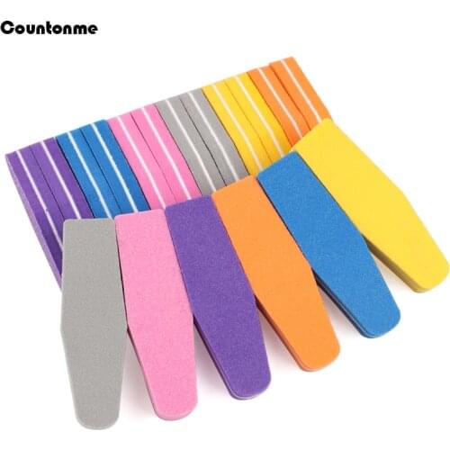 100Pcs/Set Double Sided Abrasive Grit Sponge Nail Files 100/180 Colorful Mini Buffer Grinding Polishing Manicure Nail Art Tools